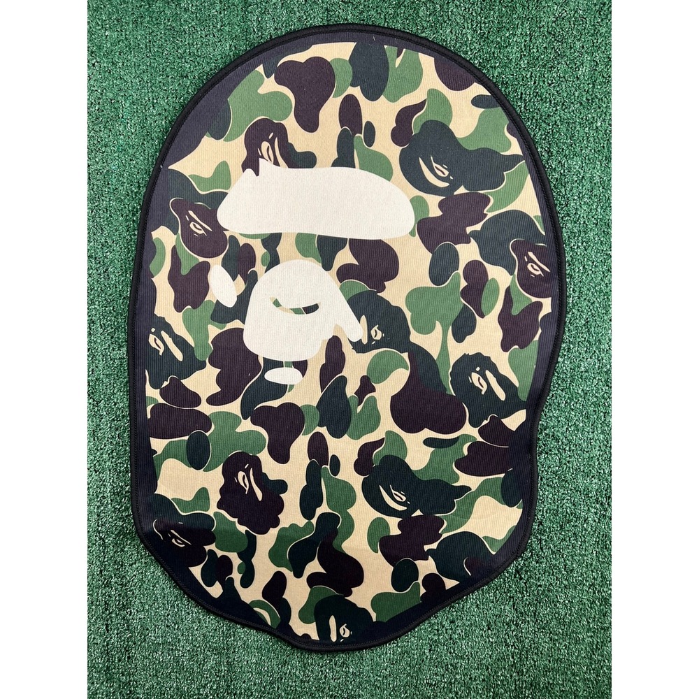 Bape Big Head Camo Rug AAPE Hypebeast Non Slip Back